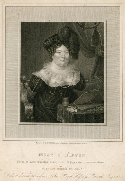 Miss Sarah Biffin, kunstenaar door English School