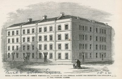 Model Lodging Houses, St Jamess Westminster door English School