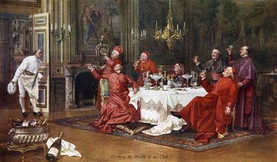 Moet et Chandon, de gezondheid van de chef drinken door English School