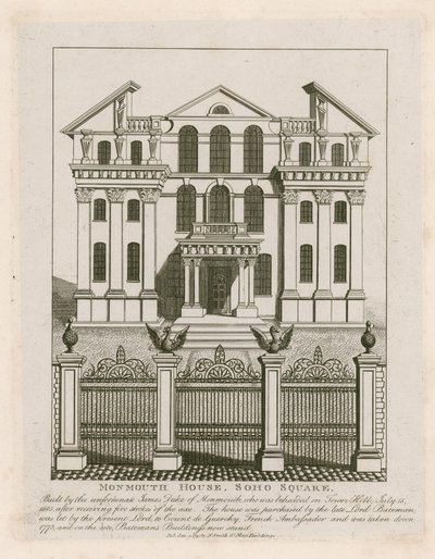Monmouth House, Soho Square door English School