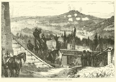 Mont Valerien tijdens het beleg, oktober 1870 door English School
