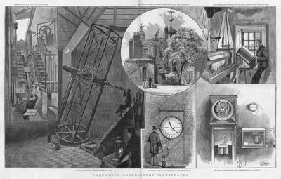 Montage van beelden van Greenwich Observatorium door English School