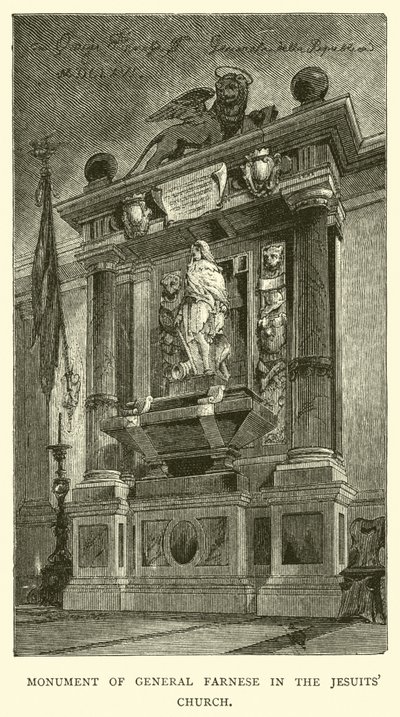 Monument van Generaal Farnese in de Jezuïetenkerk door English School