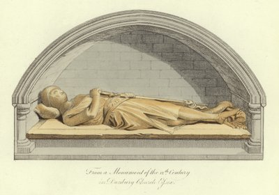 Monument van de 12e eeuw in Danbury Church, Essex door English School