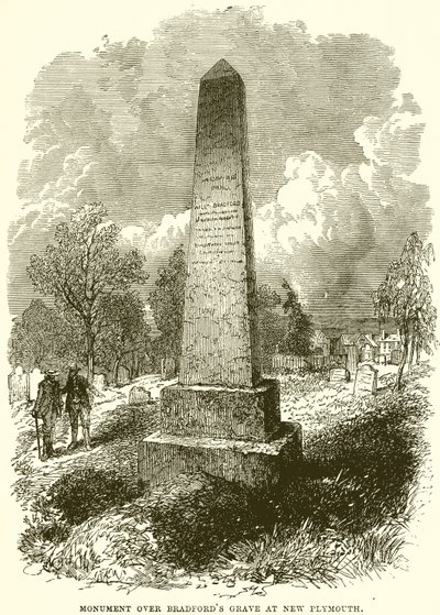 Monument op Bradfords graf in New Plymouth door English School