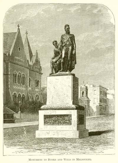 Monument voor Burke en Wills in Melbourne door English School