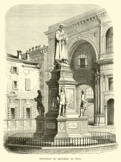 Monument voor Leonardo da Vinci door English School