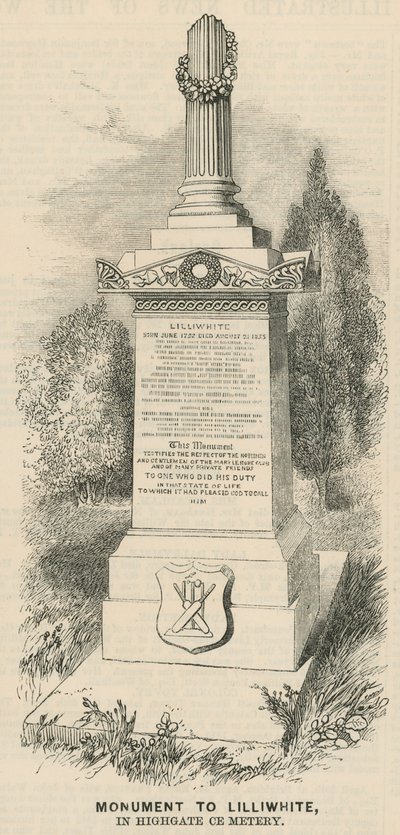 Monument voor Lilliwhite door English School