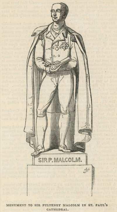 Monument voor Sir Pulteney Malcolm door English School