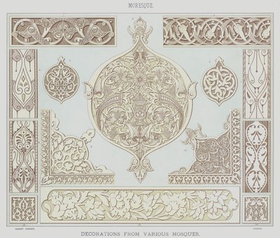 Moreske, Decoraties van verschillende moskeeën door English School