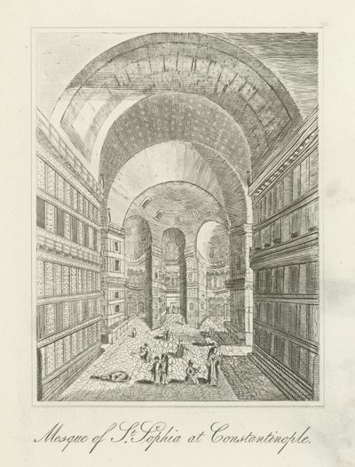 Moskee van de Hagia Sophia in Constantinopel door English School