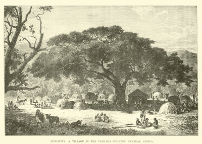 Mpwapwa, een dorp in het Usagara-land, Centraal-Afrika door English School