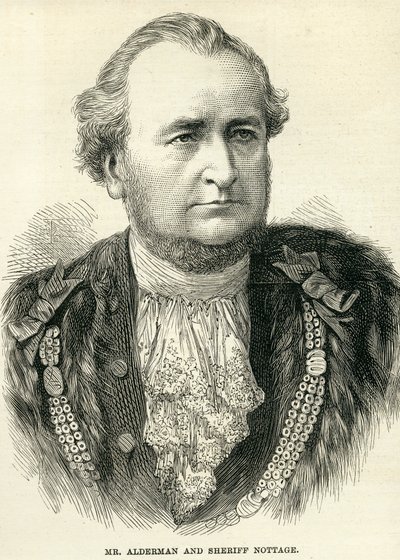 Mr. Wethouder en Sheriff Nottage uit The Illustrated London News, 10 november 1877 door English School