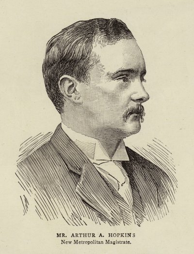 Mr Arthur A Hopkins (gravure) door English School