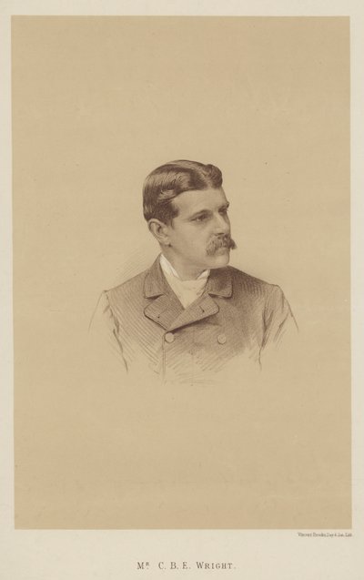 De heer C B E Wright (litho) door English School