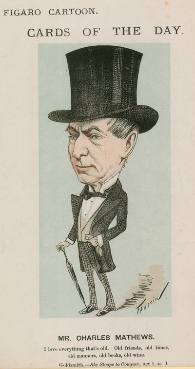Mr Charles Mathews, cartoon door English School