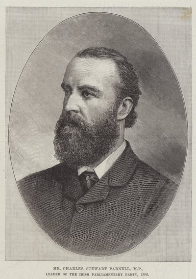 Mr Charles Stewart Parnell, MP, Leider van de Ierse Parlementaire Partij door English School