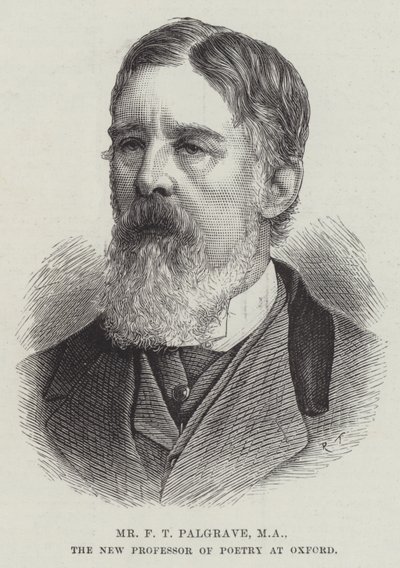 De heer F T Palgrave, MA, de nieuwe professor in de poëzie aan Oxford (gravure) door English School