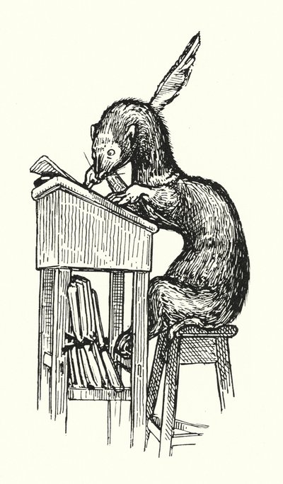 Mr Ferret aan het werk door English School