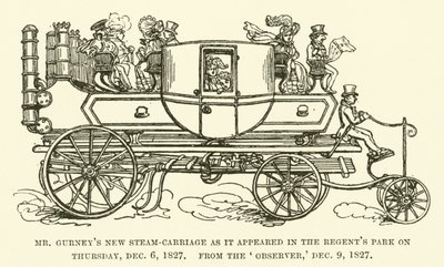 De nieuwe stoomwagen van Mr Gurney zoals deze verscheen in Regent
