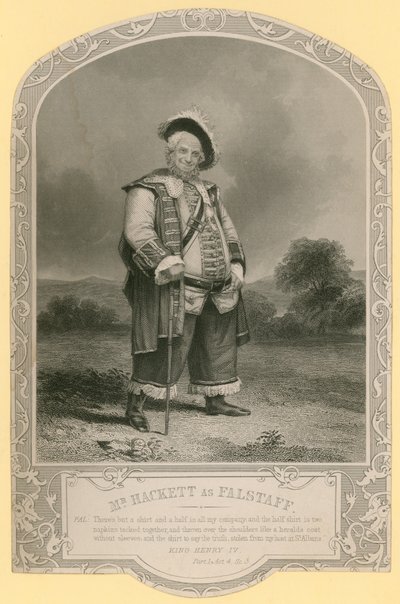 De heer Hackett als Falstaff door English School