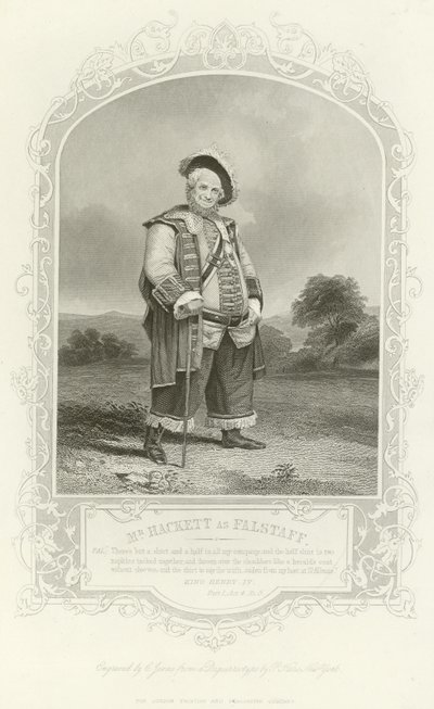 Meneer Hackett als Falstaff, Koning Hendrik IV, Deel I door English School