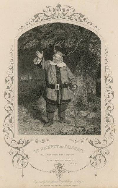 Mr Hackett als Falstaff in De Vrolijke Vrouwtjes van Windsor door English School