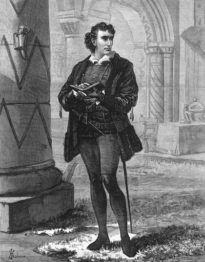 Mr. Henry Irving als Hamlet in het Lyceum Theatre door English School