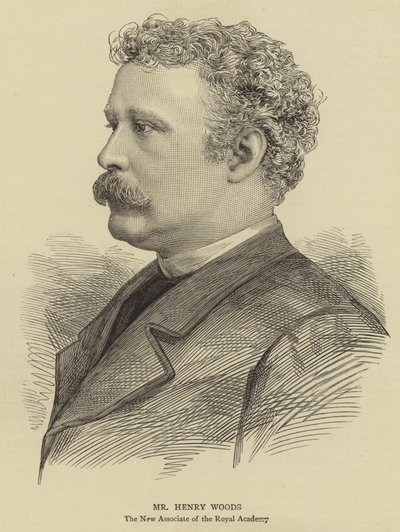 De heer Henry Woods (gravure) door English School