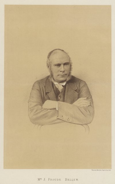 De heer J Froude Bellew (litho) door English School