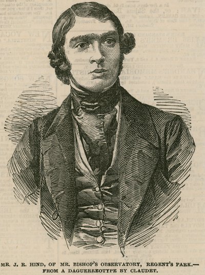 De heer J R Hind van Mr Bishops Observatorium, Regents Park door English School