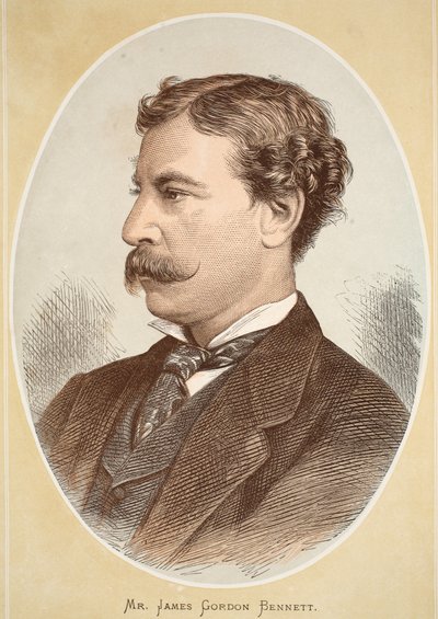Mr James Gordon Bennett, illustratie uit De Geïllustreerde Editie van het Leven en de Ontdekkingen van David Livingstone door J. Ewing Richie, uitgegeven door A. Fullarton & Co., 1876 door English School