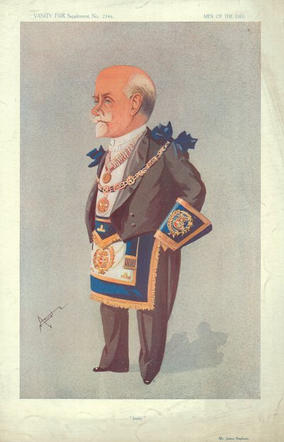 Mr James Stephens, Jimmy, 22 oktober 1913, Vanity Fair cartoon door English School