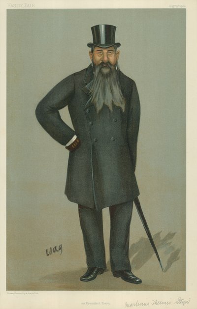 Mr Martinus Theunis Steyn, Ex-president Steyn, 9 augustus 1900, Vanity Fair cartoon door English School
