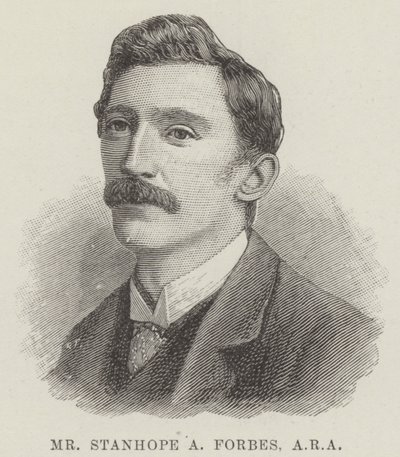 Mr Stanhope A Forbes, ARA (gravure) door English School