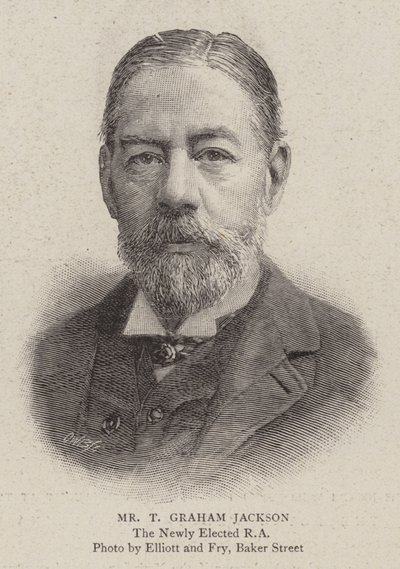 Mr T Graham Jackson (gravure) door English School
