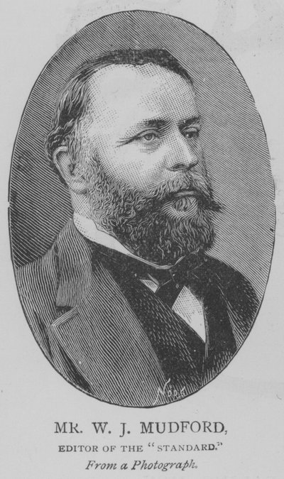 Mr W J Mudford, redacteur van de "Standard" (gravure) door English School