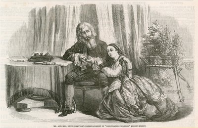Vermaak van de heer en mevrouw Henri Drayton met geïllustreerde spreekwoorden, Regent Street, Londen door English School