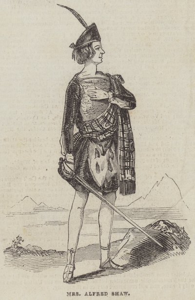 Mevrouw Alfred Shaw (gravure) door English School