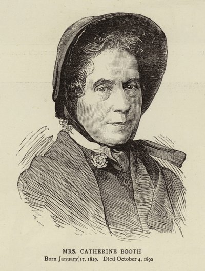 Mevrouw Catherine Booth (gravure) door English School