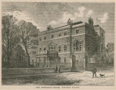 Het huis van mevrouw Montagu, Portman Square, Londen door English School