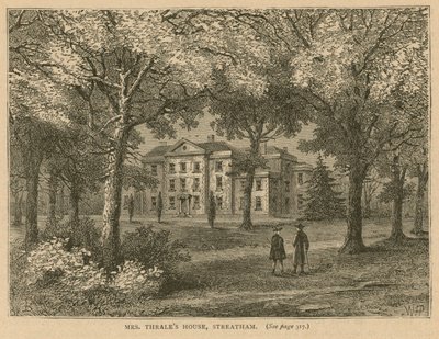 Huis van mevrouw Thrale in Streatham door English School