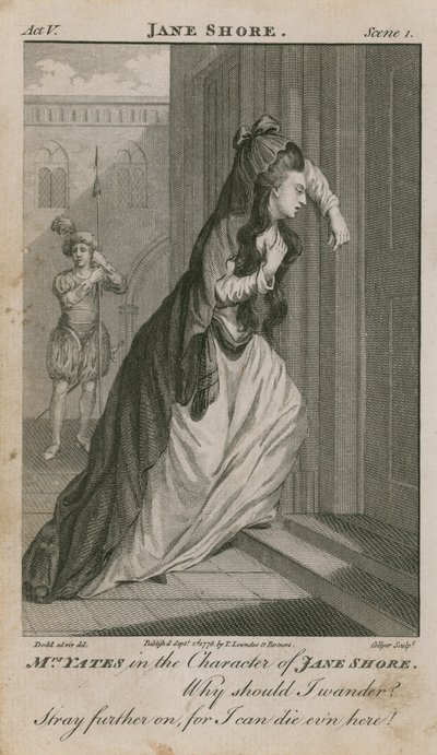 Mevrouw Yates in de rol van Jane Shore door English School