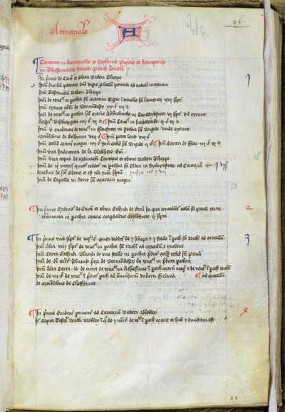 Ms.25511 fol.36r Inventaris van Dean Lyseux, St. Pauls Cathedral, 1440 door English School