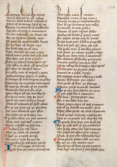 Ms326 f124r, Confessio Amantis door John Gower door English School