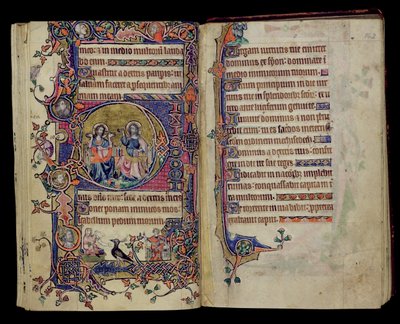 Ms 1-2005, ff.161v-162r: De Vader en de Zoon, gehistorieerde initiaal D uit de Macclesfield Psalter, Gebruik van Sarum, Oost-Anglia, c.1330 door English School