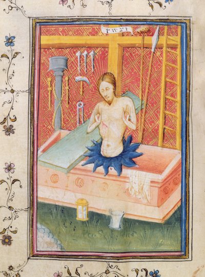 Christus met de Instrumenten van de Passie, uit de Knightley Psalter door English School