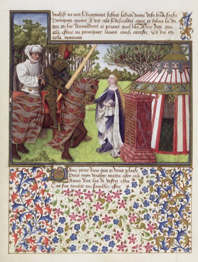 Ms. 2597 Hart en Verlangen met Hoop bij zijn huis, facsimile editie van Livre du Coeur d