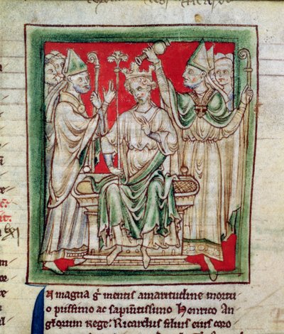 Ms 6712 (A.6.89) fol.141r Richard I (1157-99) miniatuur uit Flores Historiarum, door Matthew Paris, 1250-52 door English School