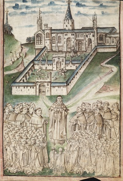 Ms. New Coll 288, f3r. (Chaundler manuscript), Leven van William van Wykeham door Thomas Chaundler door English School